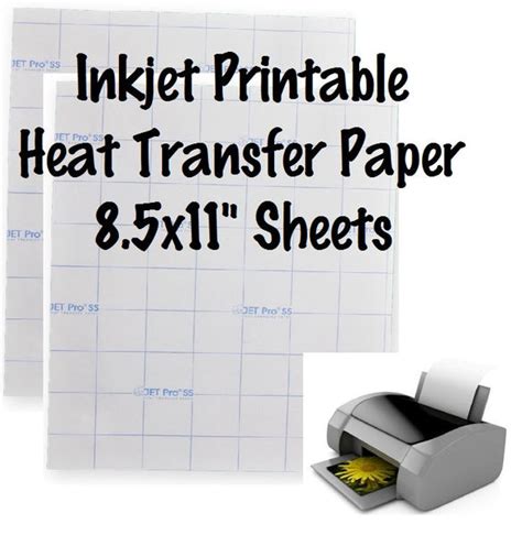 transfer sheets for inkjet printers